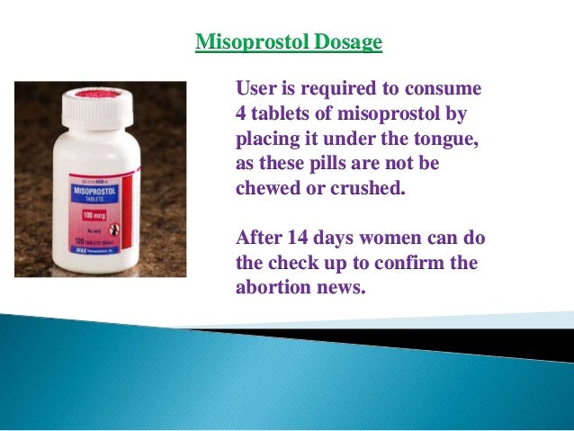 Misoprostol abortion pill to terminate unintended pregnancy