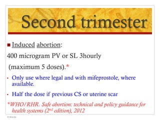 Misoprostole in obstetrics | PDF