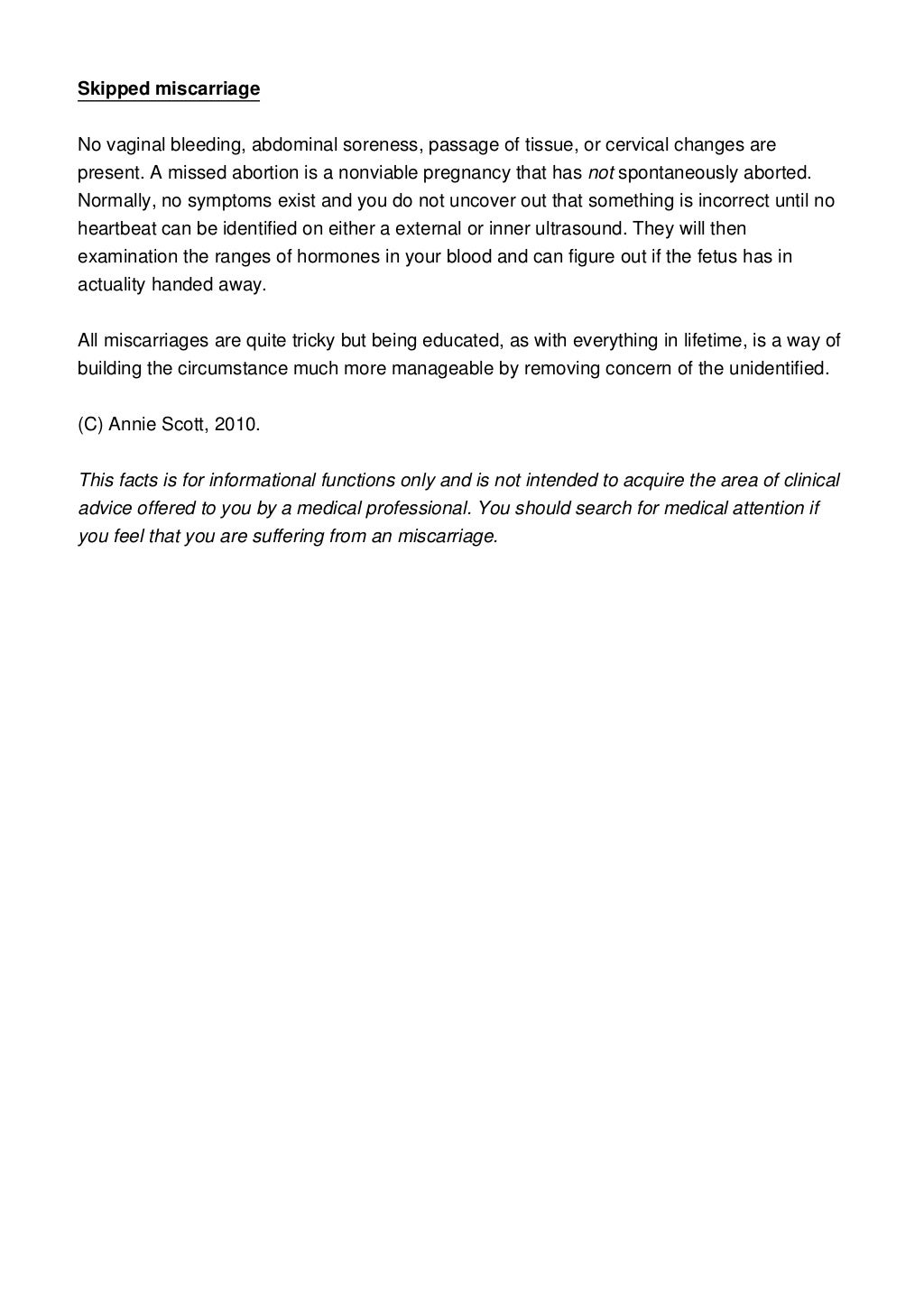 Missed miscarriage case study image