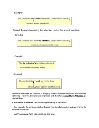 Sample Misplaced Modifiers Misplaced modifier.docx