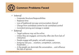 Common Problems Faced

        • Internal
                  –     Corporate Structure/Responsibilities
                  –...