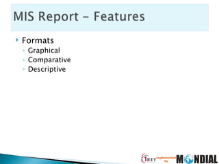 Formats Graphical Comparative Descriptive 