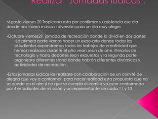 Hacer respetar los derechos.Tenemos deberes, deberes de llegar temprano cumplir un horario etc pero el castigo que esto implique que no afecte nuestro derecho a la educación.