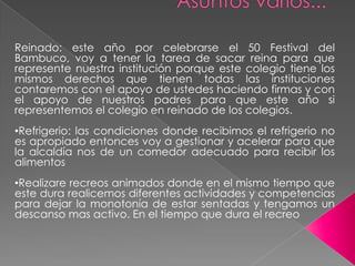 Derecho a que se nos respeten fechas especiales… que el dia 5 de junio dia del estudiante se celebre como nosotros no lo merecemos con fiesta rumba alegría i mucha diversión