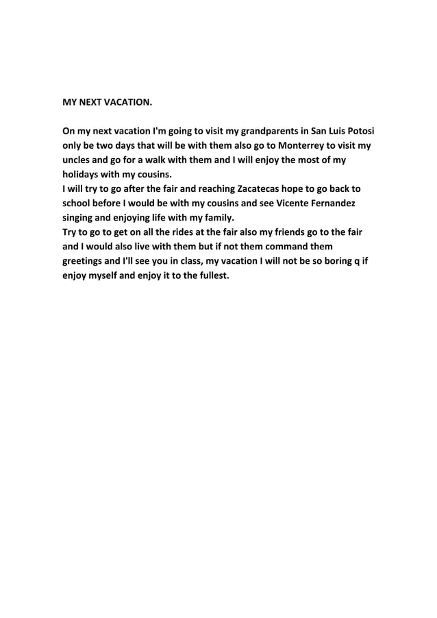 Mis Proximas Vacaciones Docx