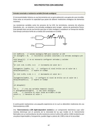 Mis proyectos con Arduino | PDF
