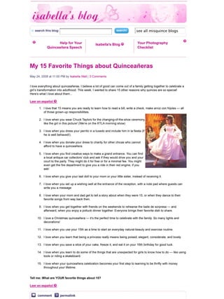 Mis Quince Magazine by SEVENTEEN