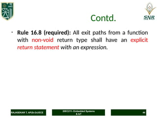 MISRA-C and CERT Coding Standards for Embedded Systems | PPTX