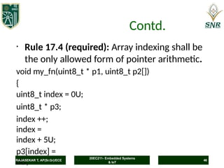 MISRA-C and CERT Coding Standards for Embedded Systems | PPTX