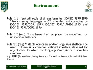 MISRA-C and CERT Coding Standards for Embedded Systems | PPTX