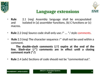 MISRA-C and CERT Coding Standards for Embedded Systems | PPTX