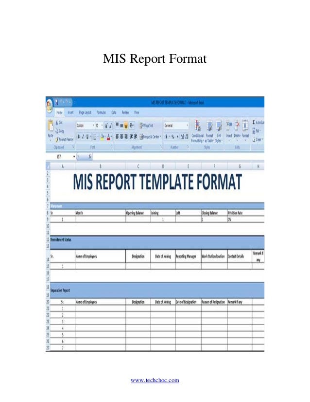 mis report format 3 638