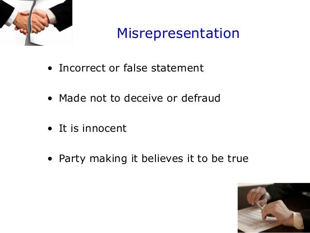 Misrepresentation contract law pdf image