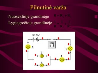 Pilnutinė varža Nuoseklioje grandinėje Lygiagrečioje grandinėje  5 3 4 2 1 