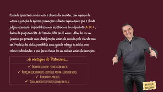 Visando aproximar ainda mais o cliente dos ouvintes, com reforço de
marca e fixação de ofertas, promoções e demais informações que o cliente
julgar necessário, disponibilizaremos o patrocínio do subproduto As 10+,
dentro do programa No Ar Voando Alto por 3 meses. Além de ser um
formato que permite uma identificação maior do ouvinte, pelo vínculo com
um Produto da rádio, possibilita uma grande entrega de mídia com
valores subsidiados, o que faz o cliente ter um volume maior de inserções.
 PROMOVEM OSVALORESESSENCIAISDAMARCA;
 REFORÇAMRELACIONAMENTOSEXISTENTESEAJUDAMACONSTRUIRNOVOS;
 ATRAEMNOVOSPÚBLICOS;
 DIVULGAMPRODUTOSESERVIÇOSDEMANEIRAEFICAZ.
As vantagens do Patrocínio...
 