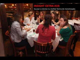 INSIGHT EXTRA #19:
Escutar o cliente é a melhor forma de monetização.
 