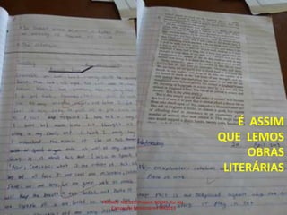 É ASSIM
QUE LEMOS
OBRAS
LITERÁRIAS
FRIENDS NEEDED!Project: BOOKS for ALL.
Campanha Missionária FMA2013
 