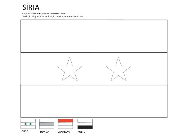 missões para crianças bandeiras para colorir síria
