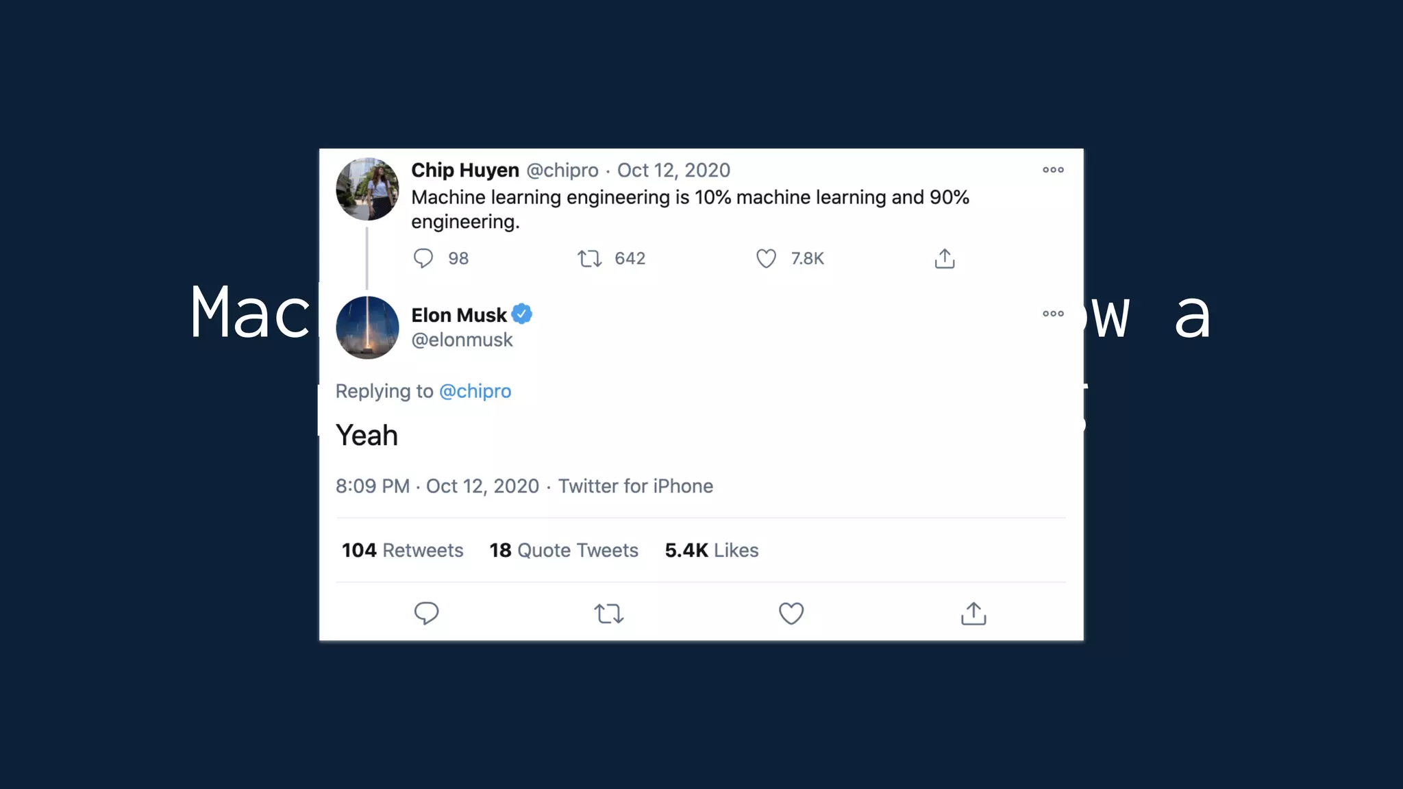 Machine Learning is now a
product engineering
discipline
 