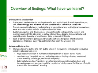 Commercialization of Ethiopian smallholders dairy: missing links