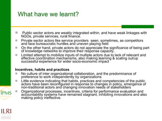 Commercialization of Ethiopian smallholders dairy: missing links