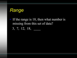 Missing Numbers in the Data | PPTX