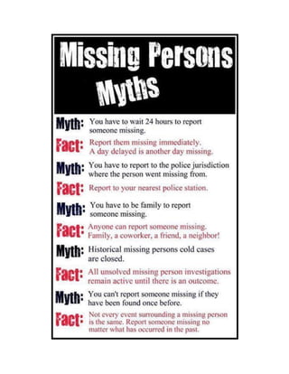 Missing persons myths