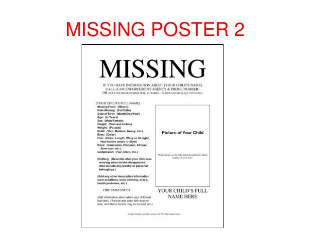 missing poster templates