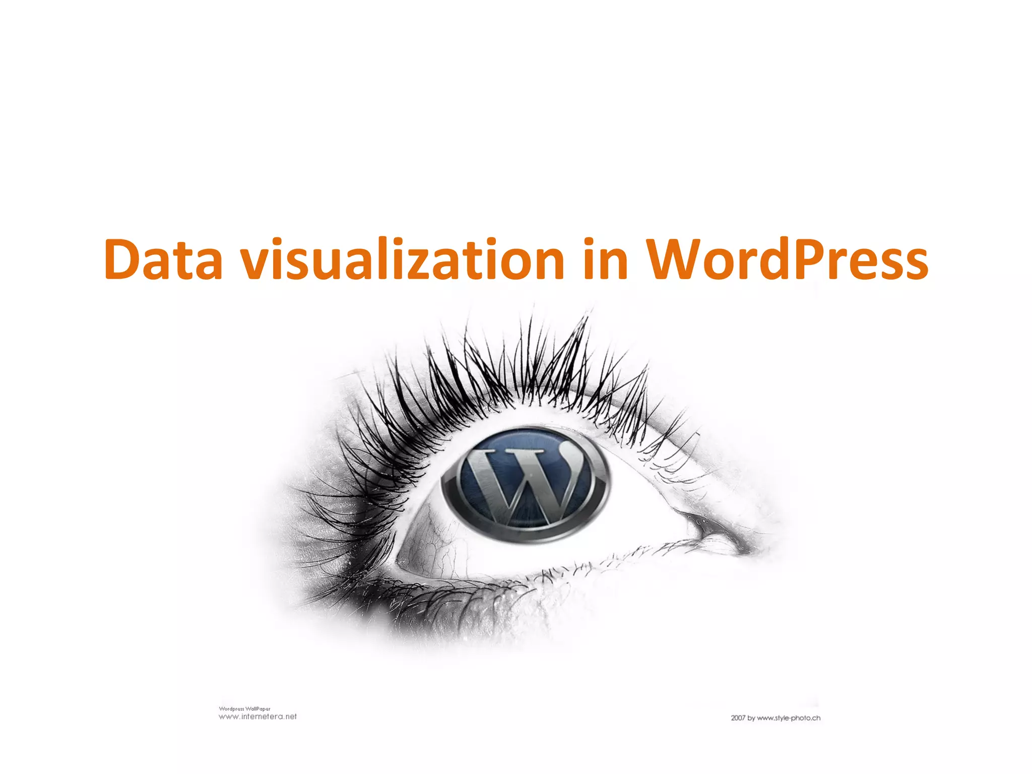 Data visualization in WordPress
 