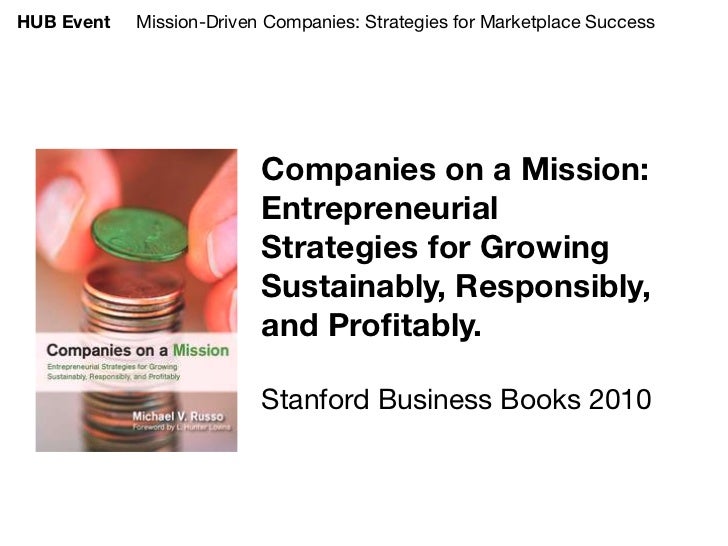Mission Driven Companies Opening Notes