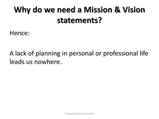 Professional Why Statement Examples Mission and vision statements | PPTX