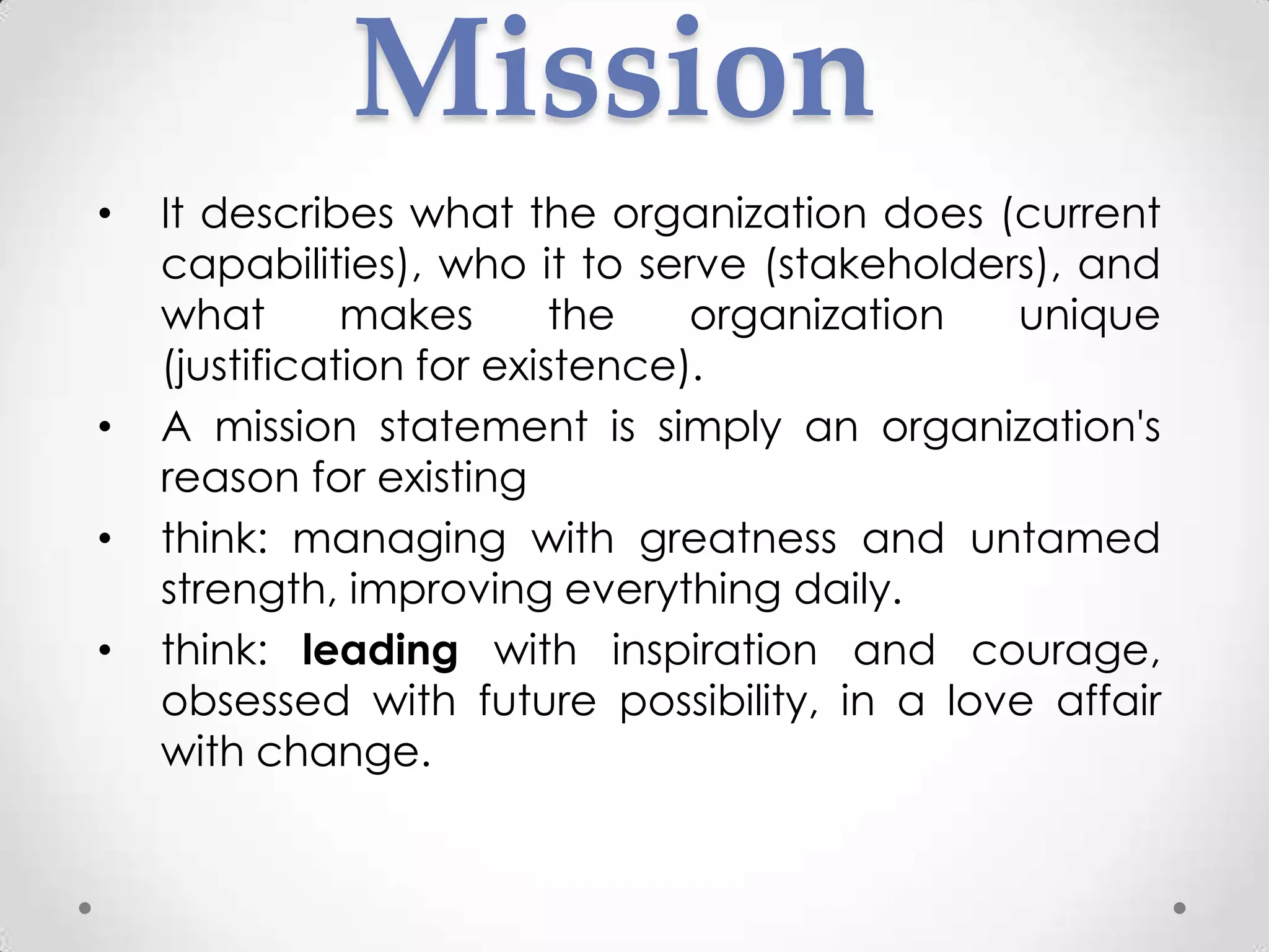 Mission and vission | PPTX