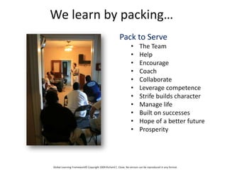 Could be integrated with community programsPlanning IssuesLack of funding