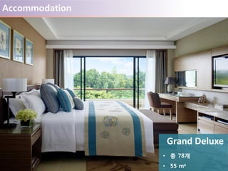 Accommodation
Grand Deluxe
• 총 78개
• 55 m²
 