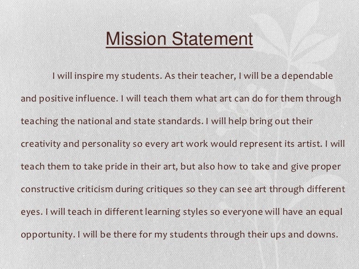 my mission statement