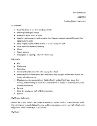 Mission statement | PDF