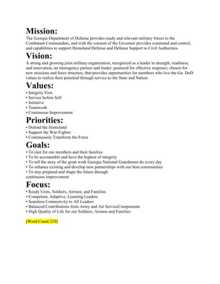 Mission statement | DOCX