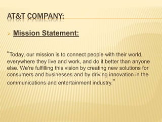 Mission statement: Verizon VS AT&T | PPTX