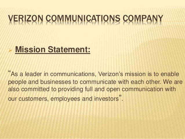 mission statement verizon vs at t verizon mission statement