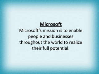 Mission statements of famous companies | PPTX