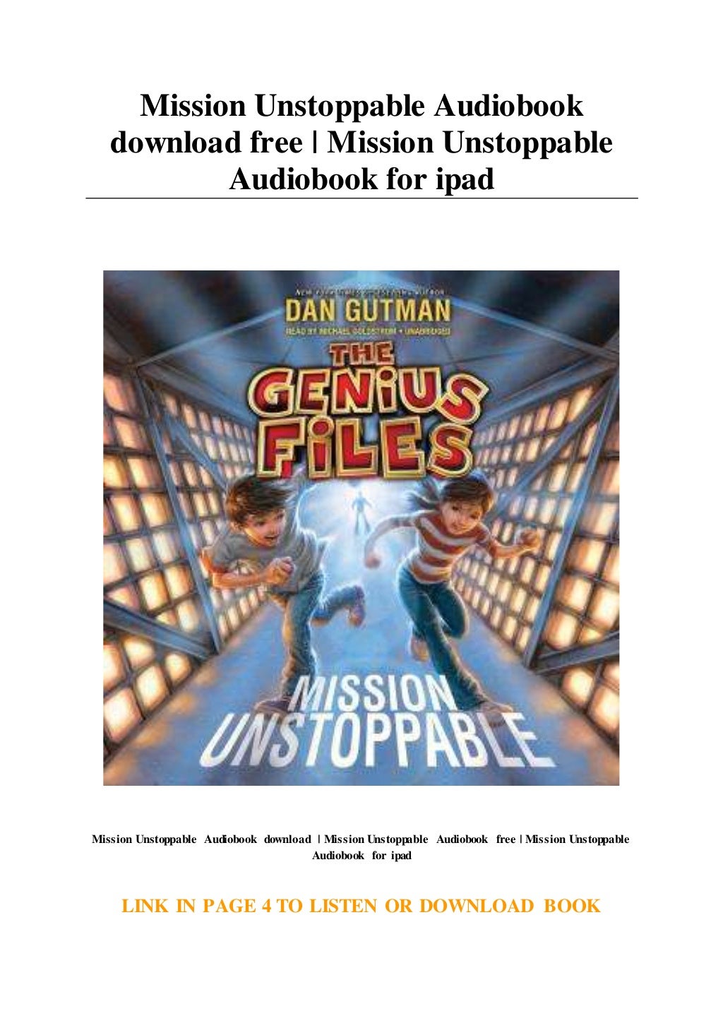 Mission Unstoppable Audiobook download free Mission Unstoppable Aud…