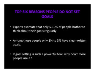 Strategies for Setting Achievable Goals