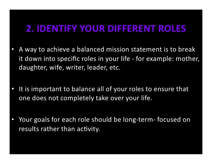 writing a mission statement for your life