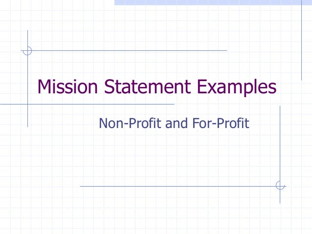non profit mission statement examples