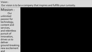 Mission vision statements of top companies | PPTX