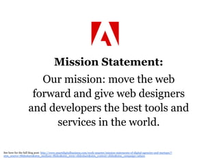 Mission vision statements of digital agencies in the uk | PDF