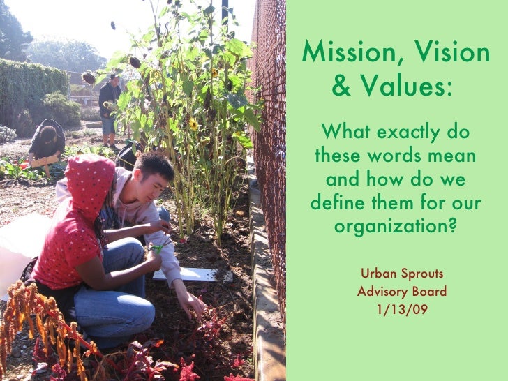Mission Vision Values
