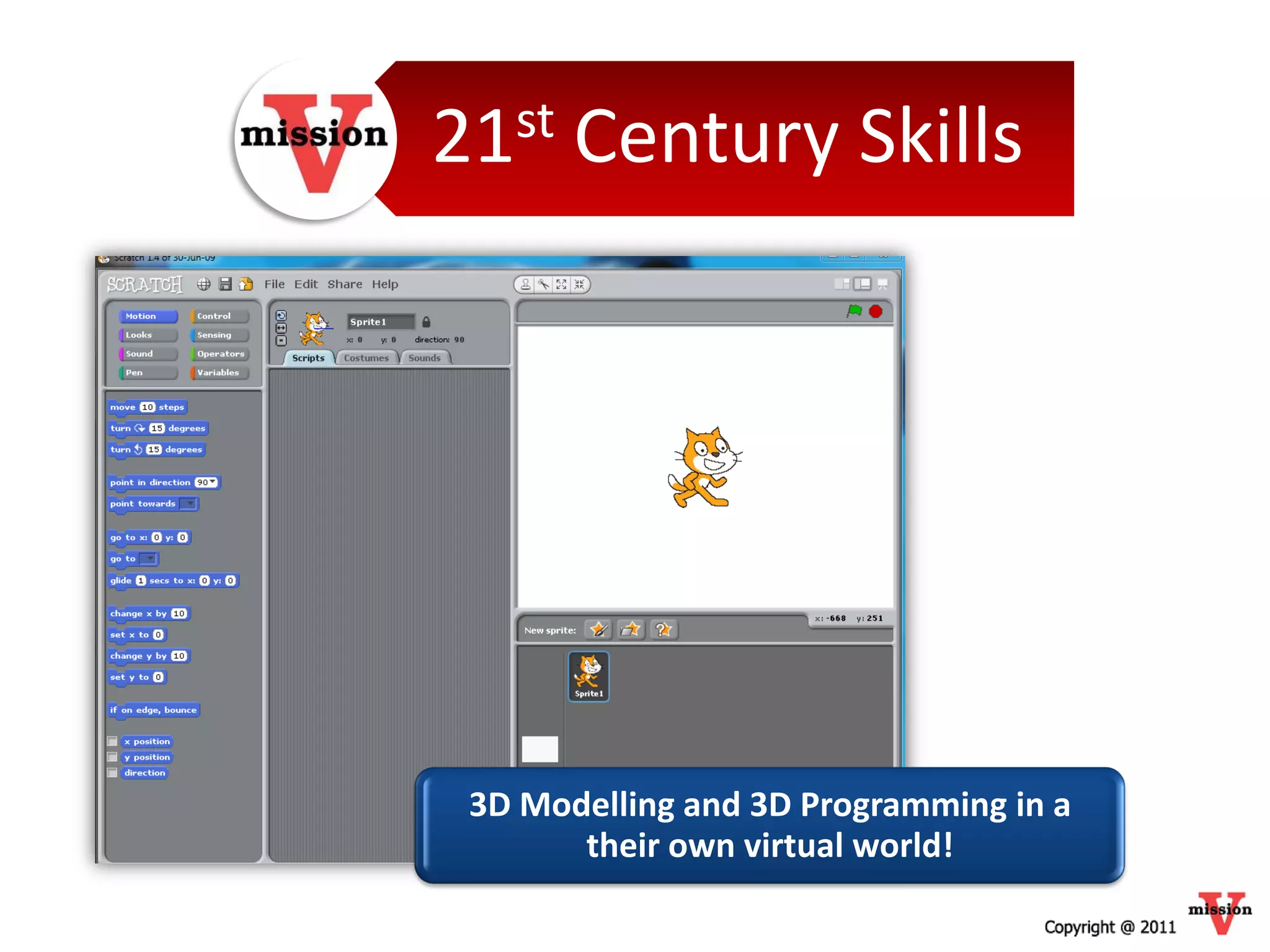 21st Century Skills




 3D Modelling and 3D Programming in a
       their own virtual world!
 