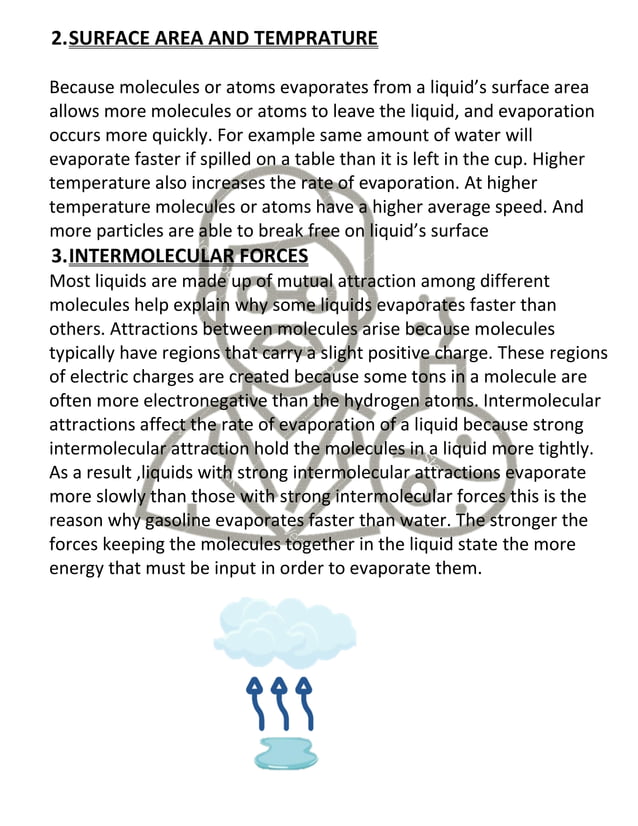 chemistry investigatory project on to determine the rate evaporation of