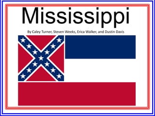 Mississippi By Caley Turner, Steven Weeks, Erica Walker, and Dustin Davis 